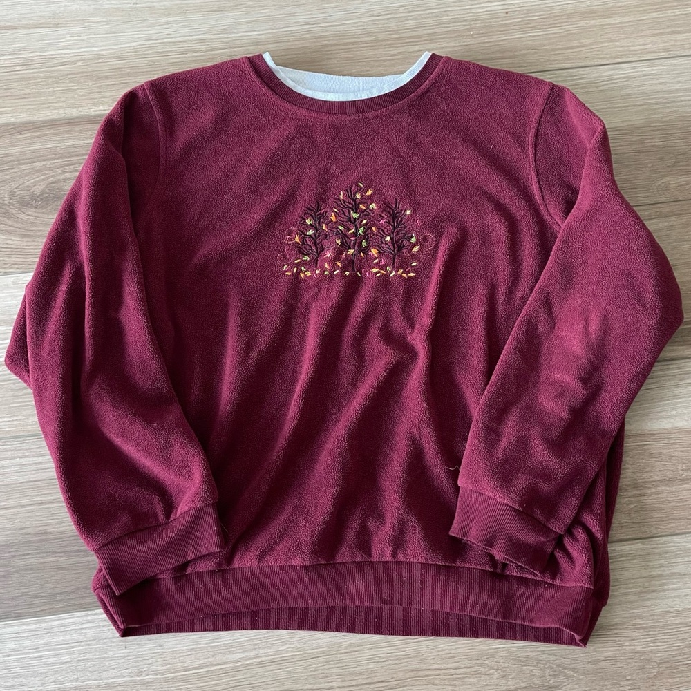 Women’s Vintage Fall Leaves Crewneck Sweatshirt